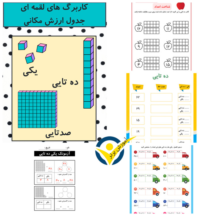 پکیج کانال کاربرگ های لقمه ای ریاضی کلاس اولیها(۴٠٠ کاربرگ خلاق و رنگی)