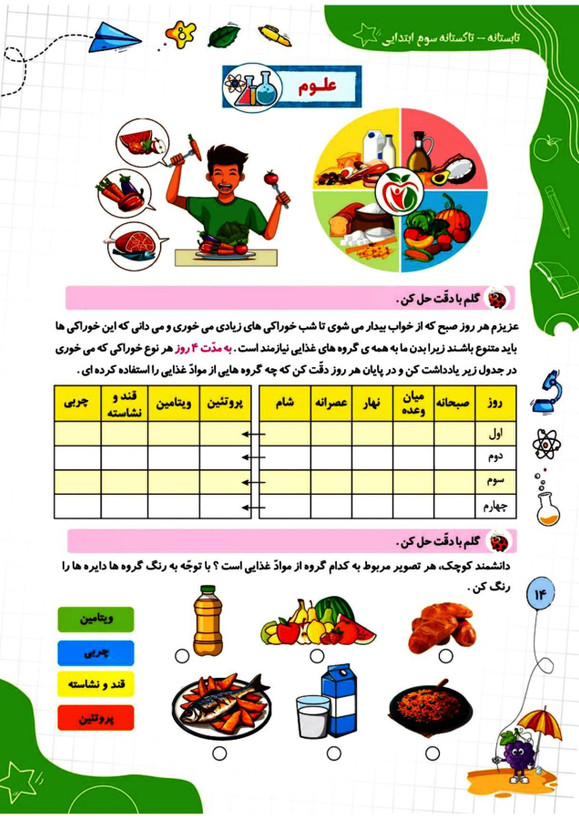 کتاب تابستانه «تاکستانه» کلاس سوم(ورودی چهارم)