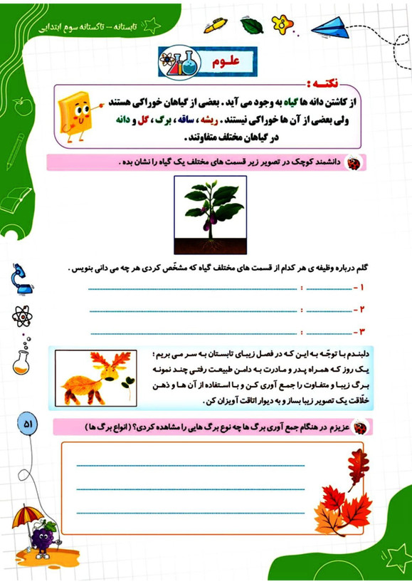 کتاب تابستانه «تاکستانه» کلاس سوم(ورودی چهارم)