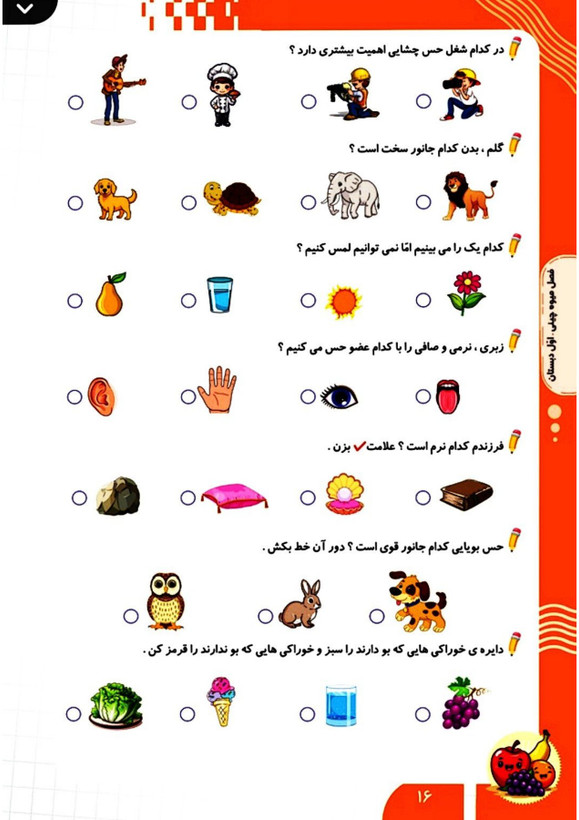 کتاب تابستانه «فصل میوه چینی» کلاس اول(ورودی دوم)