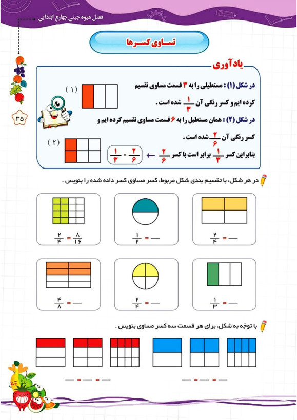 کتاب تابستانه «فصل میوه چینی» کلاس چهارم(ورودی پنجم)