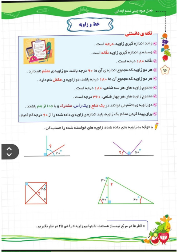 کتاب تابستانه «فصل میوه چینی» کلاس ششم(ورودی هفتم)