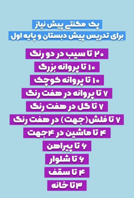 پک ابزار چوبی پیش نیاز تدریس (ویژه پیش دبستان و کلاس اول)