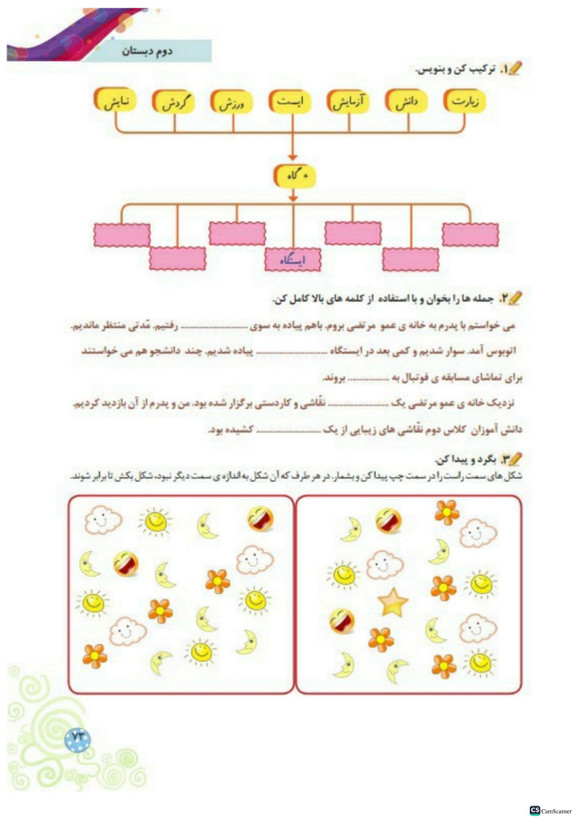 کتاب کار املا آموز کلاس دوم تاک