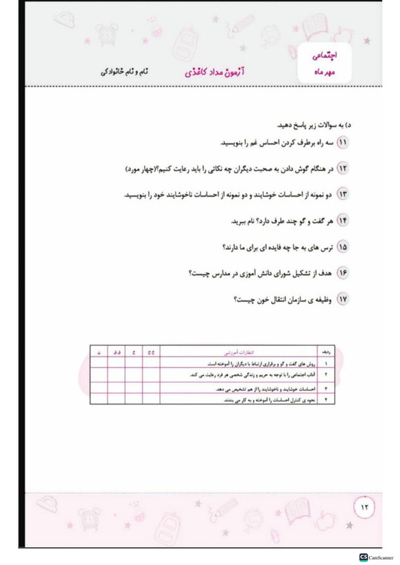 پیش به سوی آزمون ماهانه کلاس پنجم انتشارات تاک(دو رنگ)