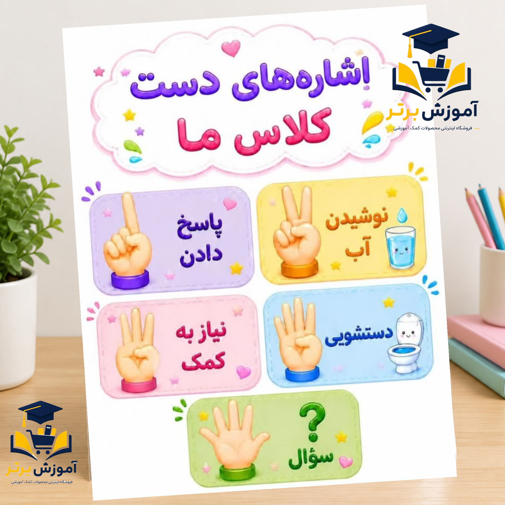 ابزار لمینتی اشاره های دست قوانین کلاس